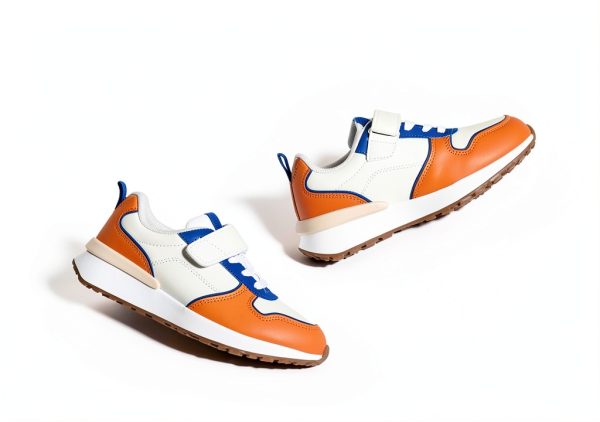 Kids Walking Shoes Storybook Faux Leather Orange-6